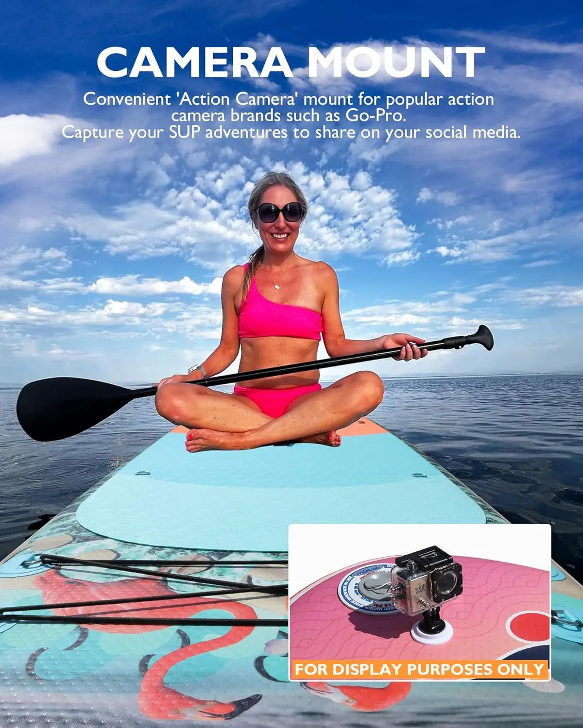Inflatable Stand Up Paddle Board with SUP Accessories, 10'6''x33''x6'' All-Round SUP for Family