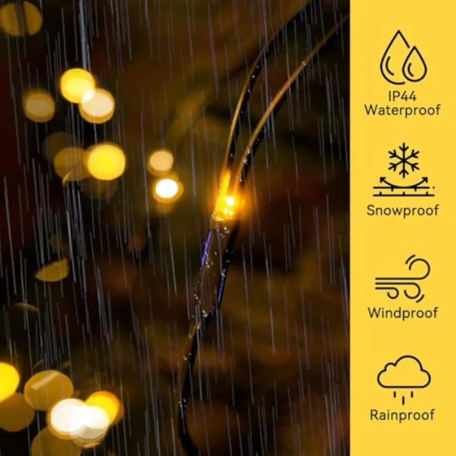 360 LED Christmas Net Lights Solar AND USB Powered, Waterproof Mesh String Lights 8 Modes Green, 21Feet x 5 Feet