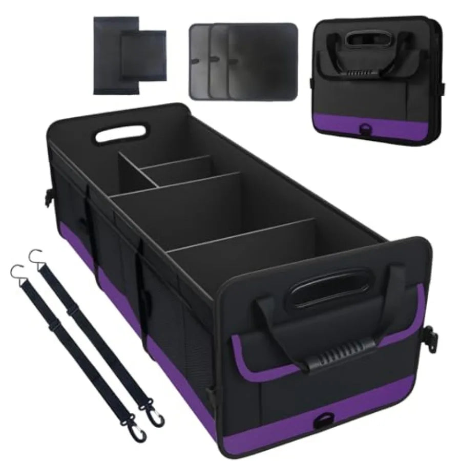Trunk Organizer - 95L Large Capacity, Non-Slip Bottom, Waterproof, Portable Car Storage for SUV, Truck, Sedan