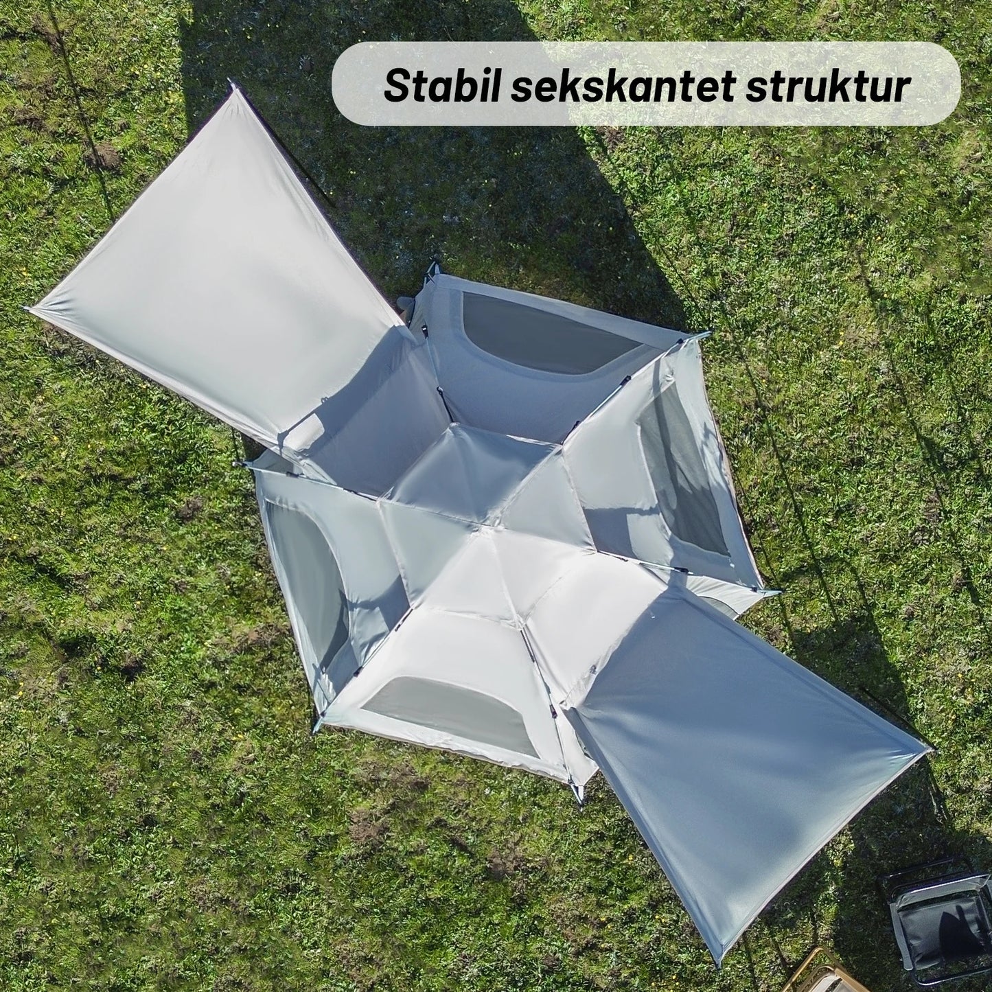 Spherical Hexagonal Camping Tent - Quick-Set Design with Sun/Wind-Resistant Oxford Fabric & 6-Sided Mesh Ventilation
