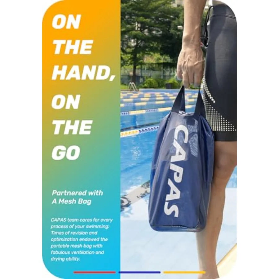 Pro Swim Training Fins with Mesh Bag, Silicone Short Professional Swimming Fins, Left-Right Customized Open Heel Flippers