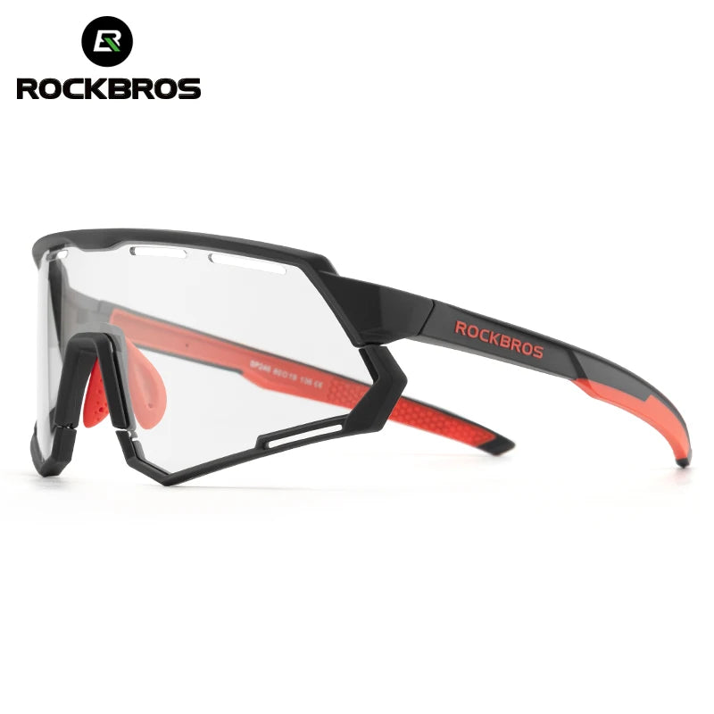 ROCKBROS Bicycle Glasses Polarized Photochromic 2 lenses Ultra-light Comfortable Bike Eyewear Non-slip TR90 Sunglasses Cycling Equipment