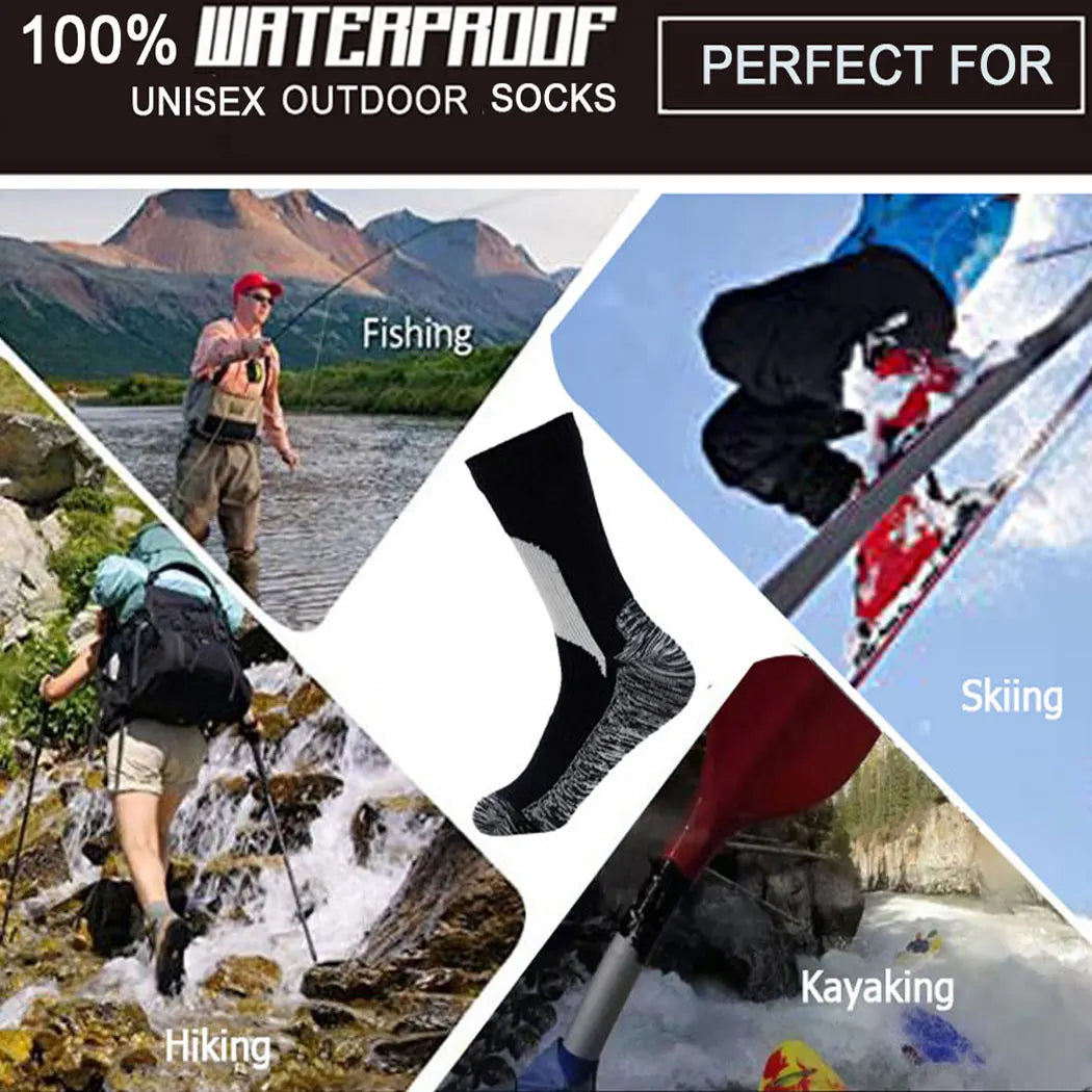 Unisex Waterproof Breathable Dry Socks for Outdoor Fishing, Wading, Kayaking, Hiking, Camping, Trekking, Cycling, Snow Boarding, Skiing