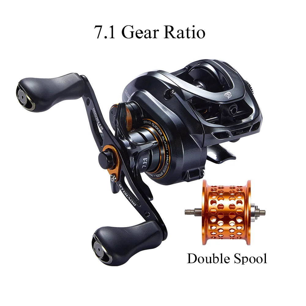 Soloking GKA200 Pro Baitcasting Fishing Reels 7.1:1/8.1:1 High-Speed Gear Ratio 9KG Drag Power 6+1 BB 30Levels Magnet Braking