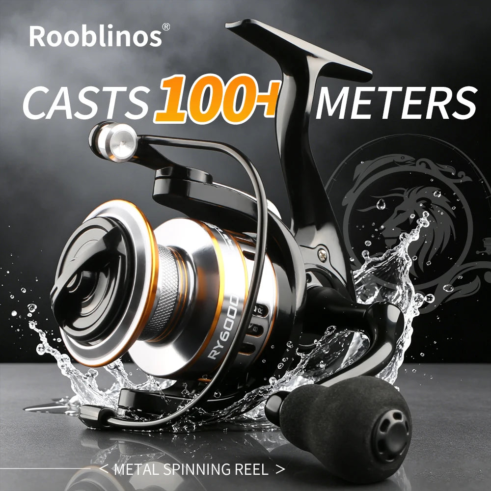 Rooblinos RY 1000-7000 Series Spinning Fishing Reel Ultralight Max Drag 15kg Lure Fishing Spinning Reel Saltwater Wheel