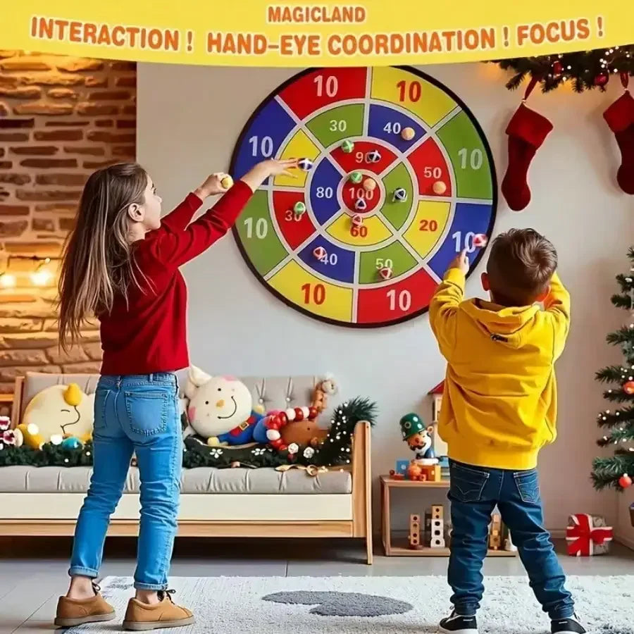 2026 29" Large Dart Board For Kids, Kids Dart Board With Sticky Balls, Boys ToyS,Indoor/SportOutdoor Fun Party Play Game Toys, Birthday Gifts For 3 4 5 6 7 8 9 10 1112 YearOldBoys Girls
