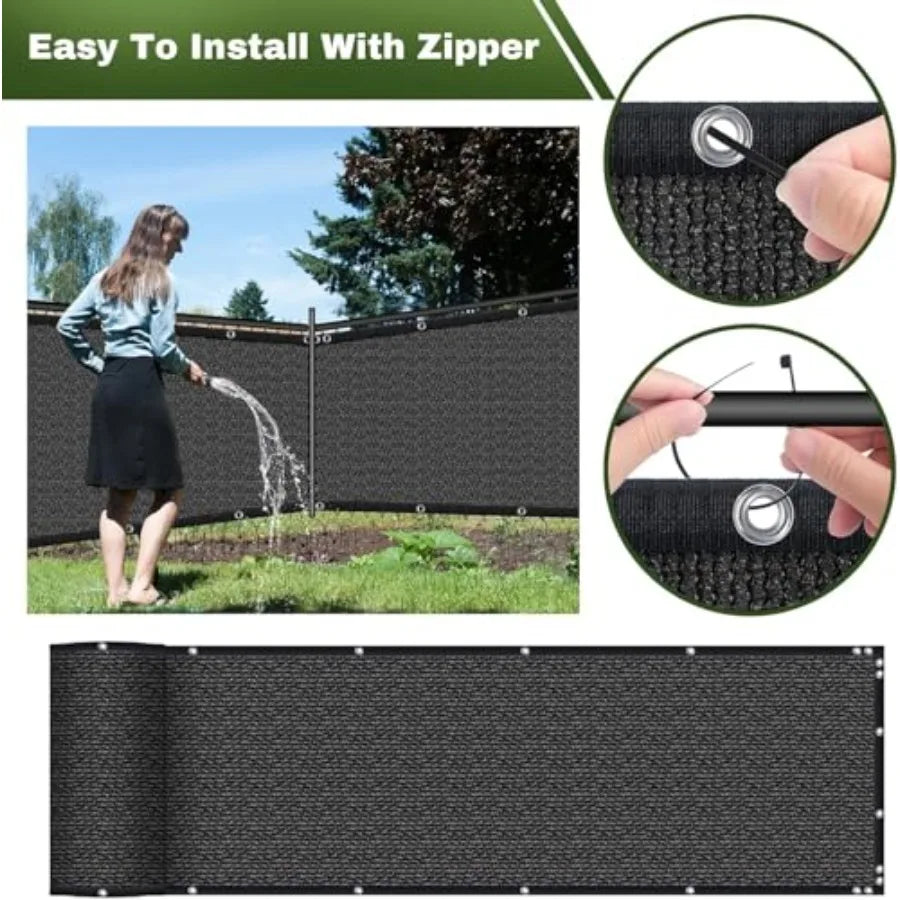 Privacy Screen Fence, 6Feet x 50Feet - Heavy Duty Shade Net Cover, for Wall, Garden, Yard