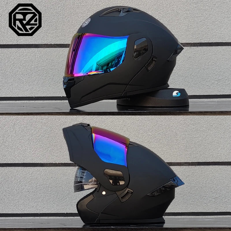 ORZ Personalised Motorcycle Full Face Helmet Men Women Fashion Dual Lens Helmets Motocross Racing Modular Flip Up Casco Moto