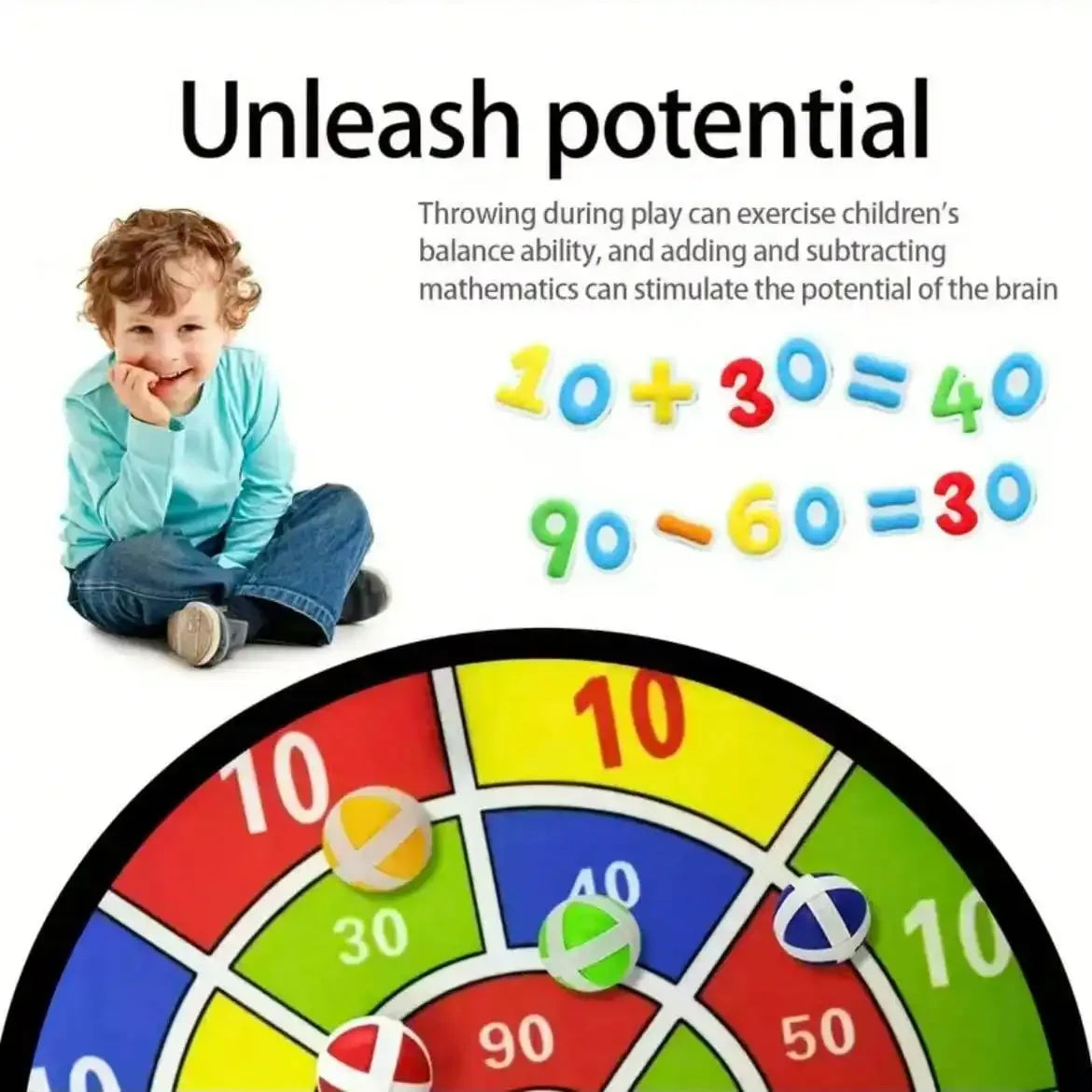 6pcs/12pcs Sticky Ball Dart Board Set, Indoor & Outdoor Toy, Parent-Child Interaction, Birthday Gift, Party Game Supplies