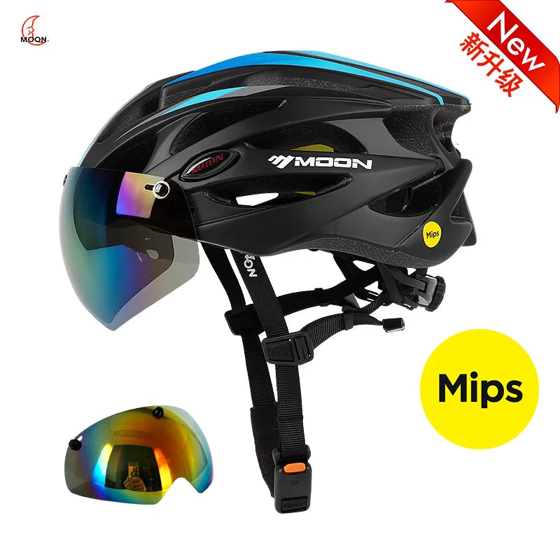 MOON Bike Helmet with Mips System Mountain Cycling Helmet Lightweight Impact Protection for Adult Men and Women