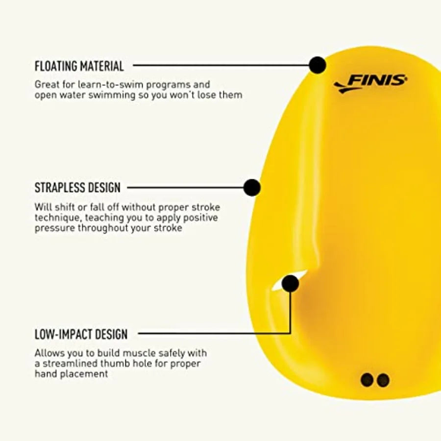Agility Floating Swim Paddles - Strapless Design for Stroke Technique - Instant Feedback