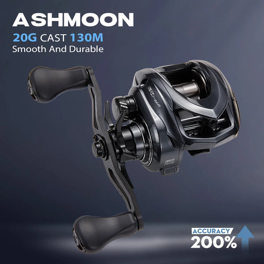 SOLOKING ASHMOON Alloy Baitcasting Reel Ultralight BFS Reel 6.3/7.1/8.1 Gear Ratio 6KG Drag Power Fishing Reel