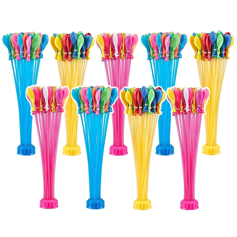 111 Pcs Quick Fill Water Balloons with Stand Easy Self-Sealing for Kids Adults, Summer Beach Pool Party Outdoor Toys