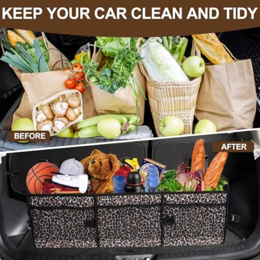 Trunk Organizer - 95L Large Capacity, Non-Slip Bottom, Waterproof, Portable Car Storage for SUV, Truck, Sedan