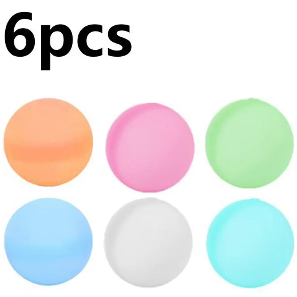 6-60PCS Reusable Silicone Water Balloons Fast Fill Auto Sealing Water Bombs Summer Outdoor Party Game Toys