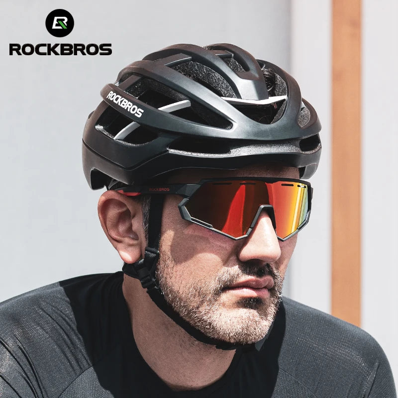 ROCKBROS Bicycle Glasses Polarized Photochromic 2 lenses Ultra-light Comfortable Bike Eyewear Non-slip TR90 Sunglasses Cycling Equipment