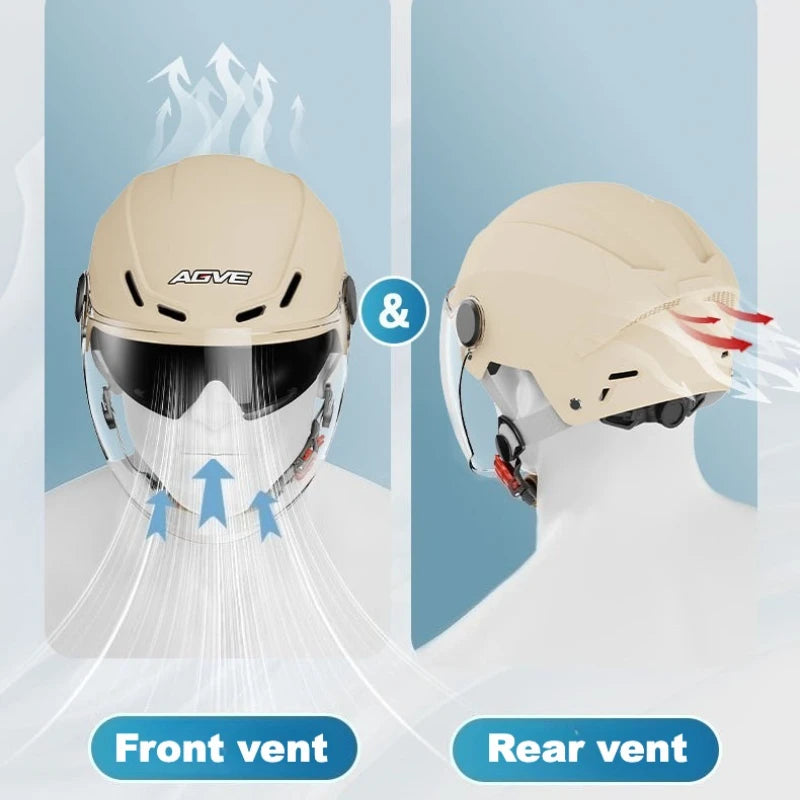 3C Certified Lightweight Summer Sun Protection Half Helmet UV Resistant Electric Scooter Helmet Unisex Breathable Safety Helmet