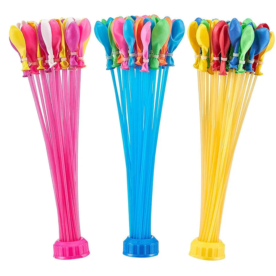 111 Pcs Quick Fill Water Balloons with Stand Easy Self-Sealing for Kids Adults, Summer Beach Pool Party Outdoor Toys
