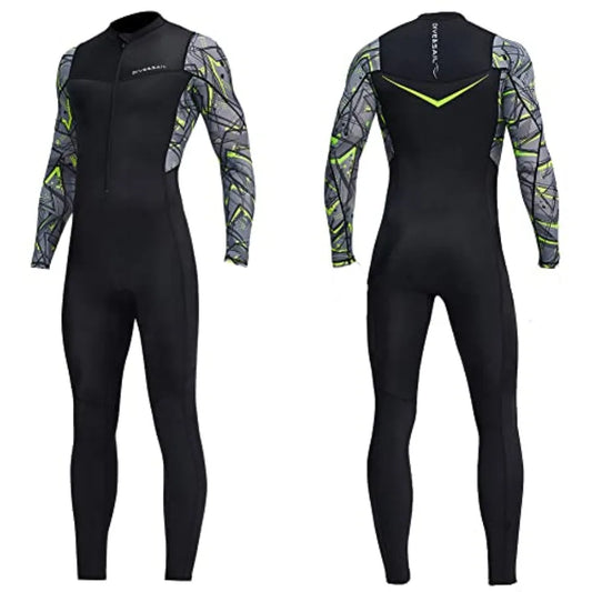 Dive Skins for Men Full Body Swimsuit Rash Guard Scuba Skin Thin Wetsuit, One Pcs Long Sleeve Quick Dry Diving Skin UV Pr