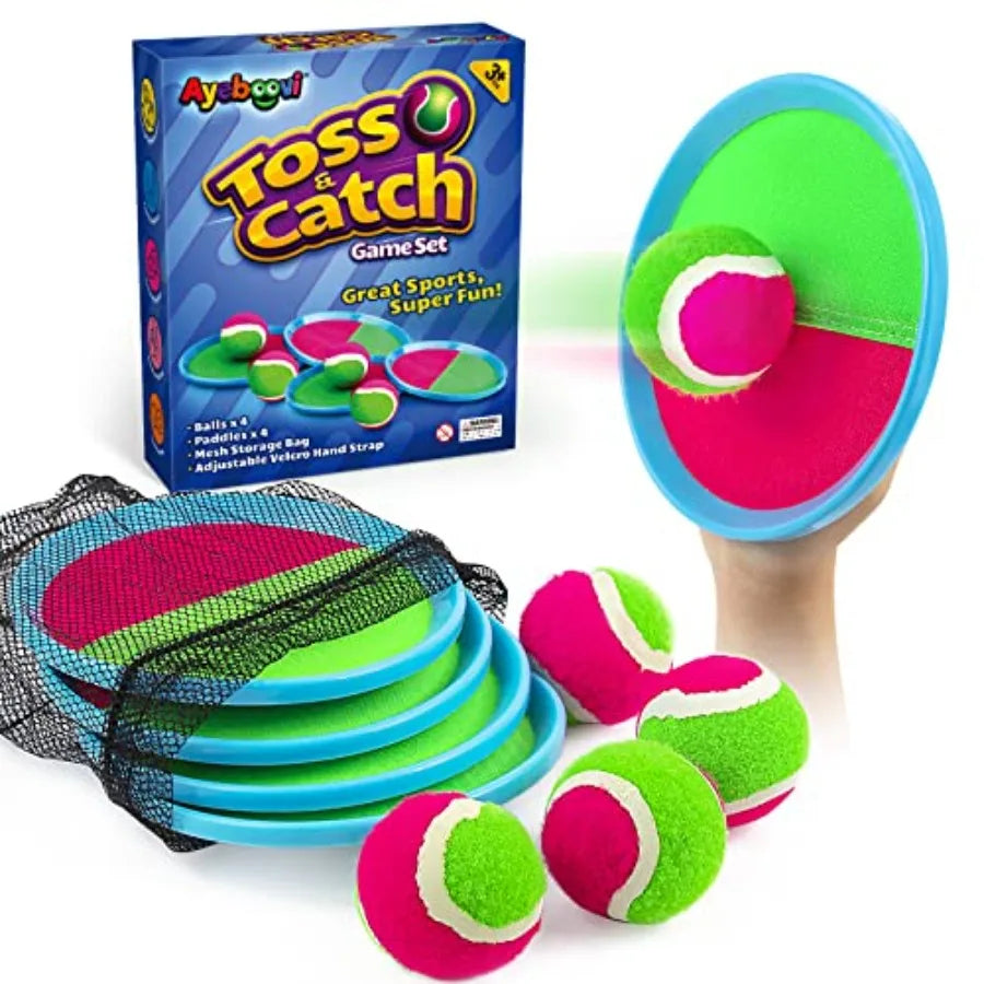 Toss and Catch Ball Game Outdoor Toys for Yard Games Beach Toys Outside Games for 3 4 5 6 7 8 9 10 Year Old Boys Girls Upgraded