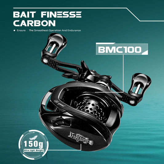 Soloking BMC100 BFS Reel 150g Ultralight Baitcaster Reel 8.1:1 Gear Ratio Drag Power 11+1BB Reel Bait Finesse Carbon FishingReel