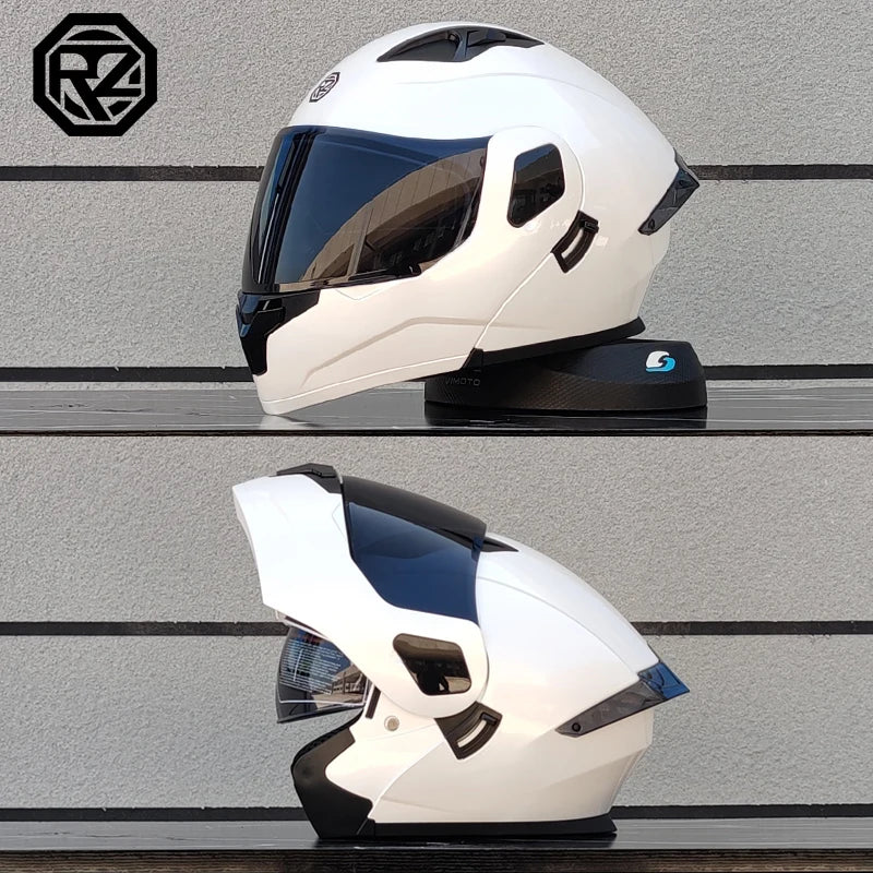 ORZ Personalised Motorcycle Full Face Helmet Men Women Fashion Dual Lens Helmets Motocross Racing Modular Flip Up Casco Moto