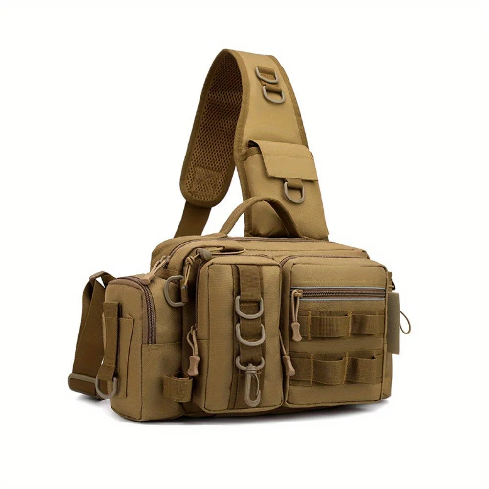 Fishing Tackle Backpack Fishing Waist Bag  Fishing Tackle Shoulder Bag, Ideal for Fishing, Camping, Hiking and More