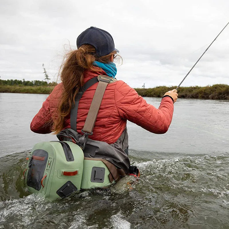 Fly Fishing Wait Hip Pack Fanny Tackle Storage Bag Cross Body Sling Versatile Waterproof Dry Bag for Canoeing Surfing Kayking