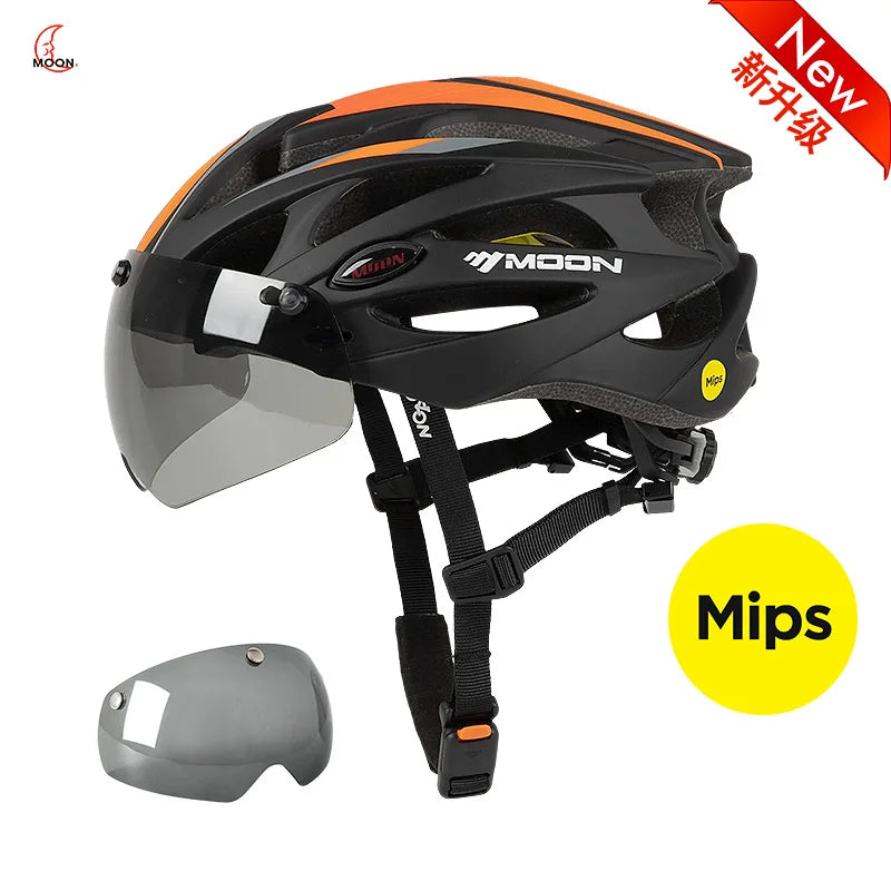 MOON Bike Helmet with Mips System Mountain Cycling Helmet Lightweight Impact Protection for Adult Men and Women