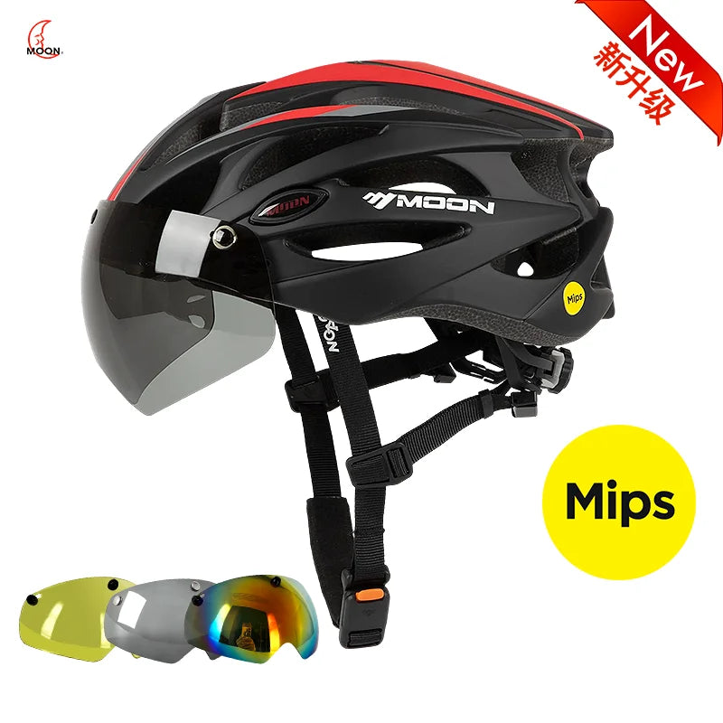 MOON Bike Helmet with Mips System Mountain Cycling Helmet Lightweight Impact Protection for Adult Men and Women