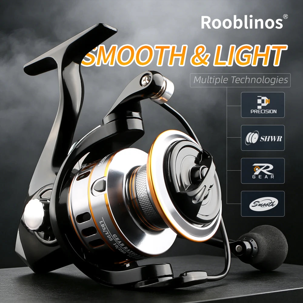 Rooblinos RY 1000-7000 Series Spinning Fishing Reel Ultralight Max Drag 15kg Lure Fishing Spinning Reel Saltwater Wheel
