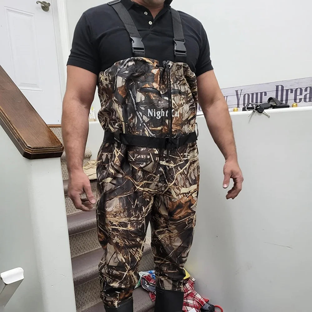Night Cat Fishing Waders for Men Women Waterproof Hunting Chest Wader with Bootfoot Belt Breathable Lightweight Size 6.5-13