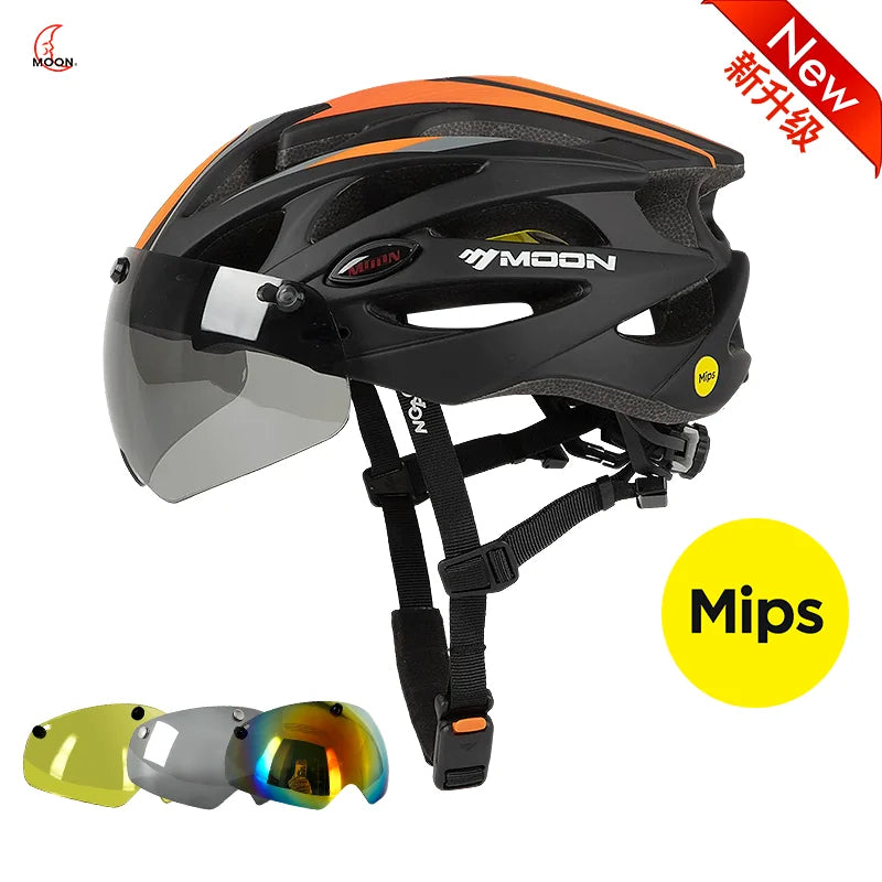 MOON Bike Helmet with Mips System Mountain Cycling Helmet Lightweight Impact Protection for Adult Men and Women