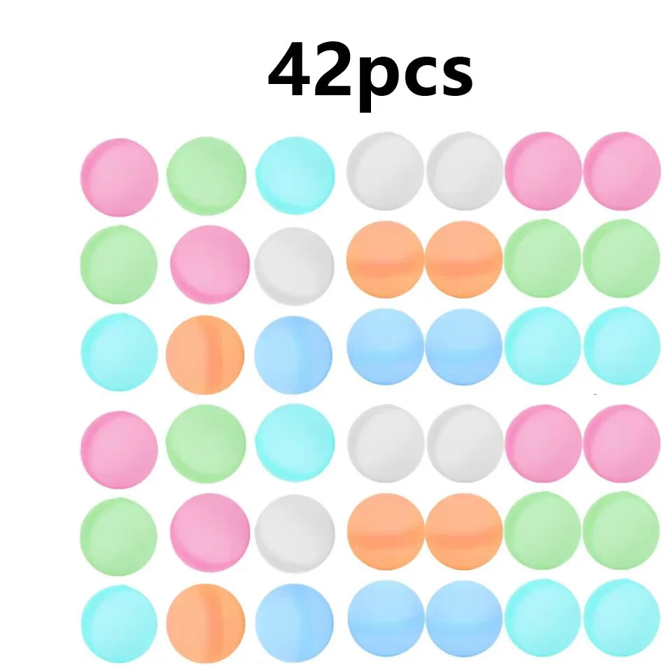 6-60PCS Reusable Silicone Water Balloons Fast Fill Auto Sealing Water Bombs Summer Outdoor Party Game Toys