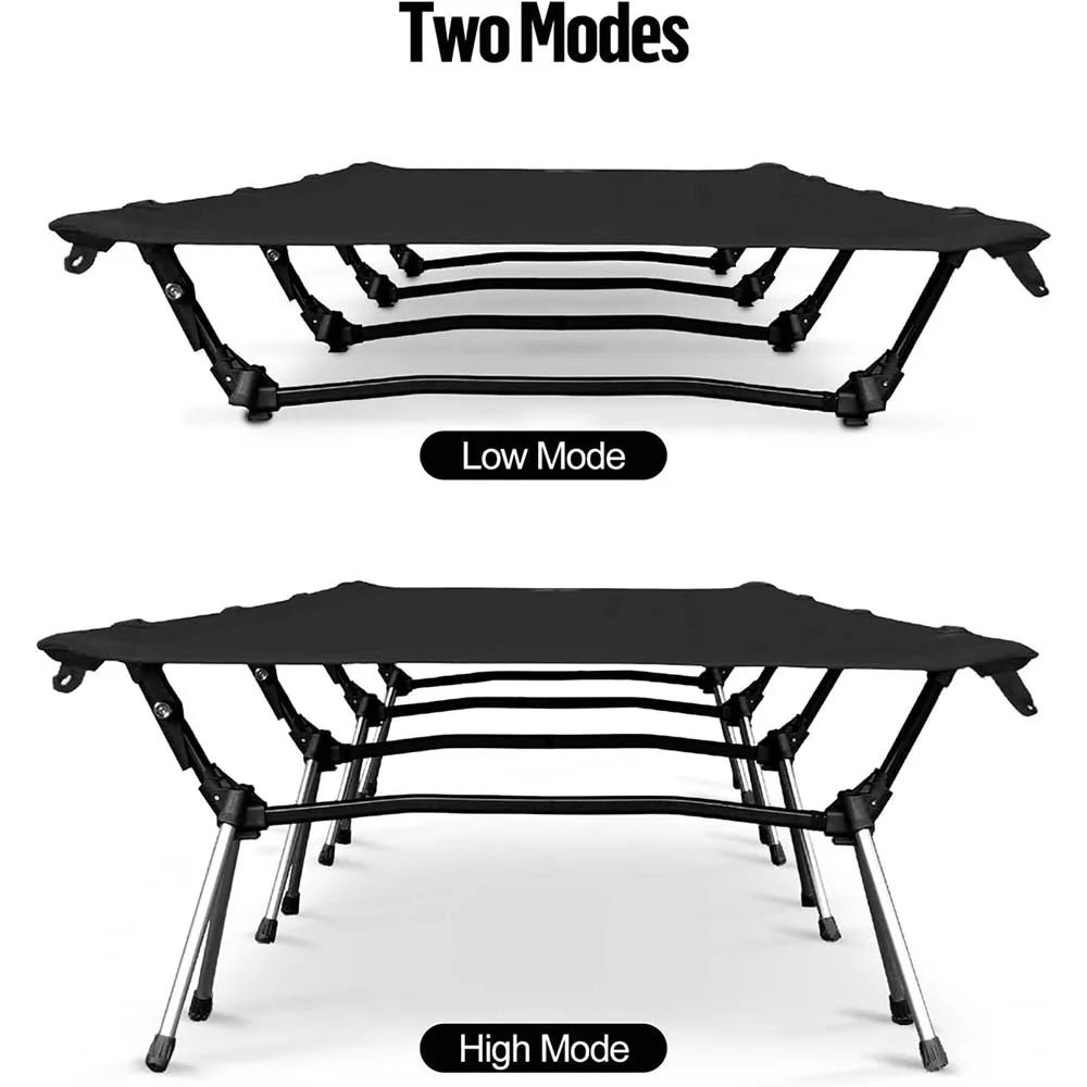 Night Cat Camping Cot Bed - Portable Folding Sleeping Cots for Adults 1-Person Outdoor Elevated Off-Ground Beds Easy Set-up Army Sleeping Bed
