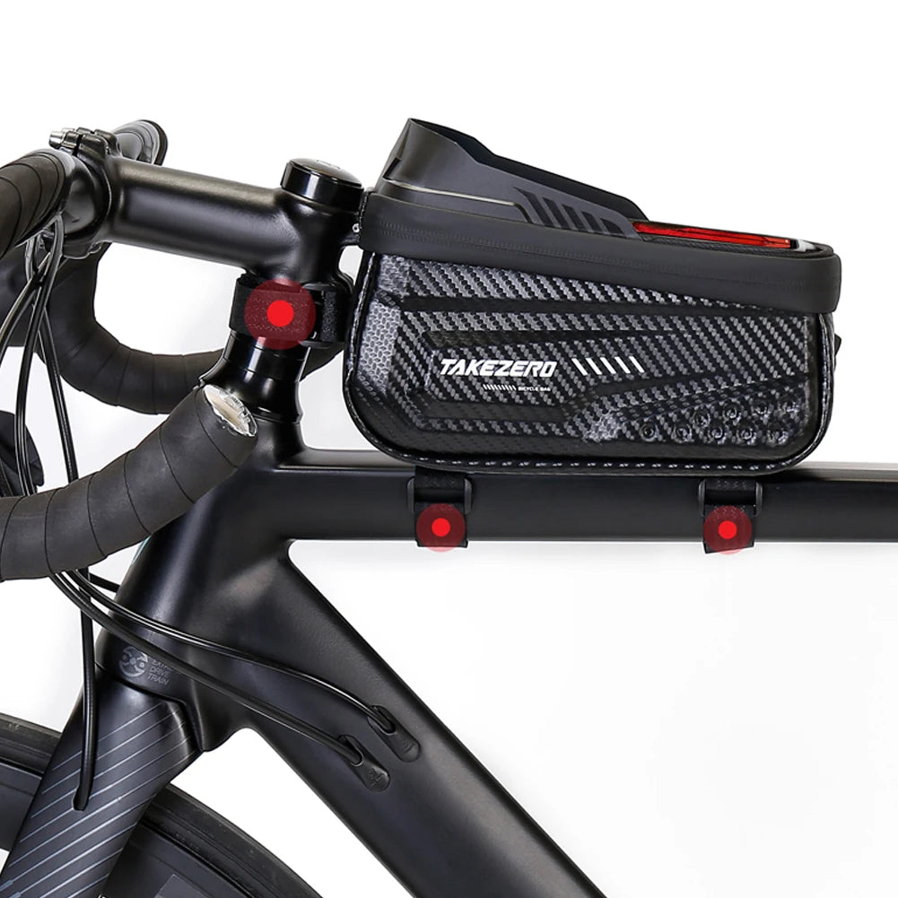 1L Bicycle Upper Tube Bag Waterproof Bike Front Frame Bag 6.8 Inch Touch Screen Road Bike Accessories
