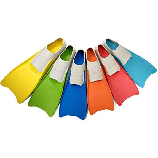 Flow Premium Rubber Long Fins for Swim and Lap Training - Youth Sizes for,Young Men, and Women