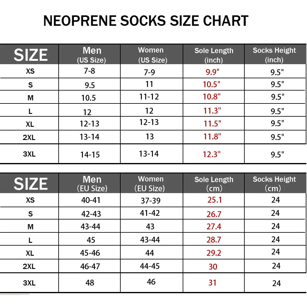 Waterproof Dense Neoprene Wading Socks Water Booties-4mm Fishing Wader's Stockingfoot for for Diving Swimming Surfing (a Pair)