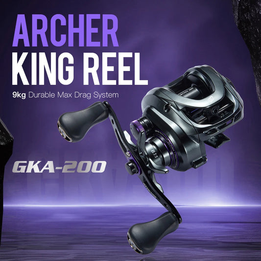 Soloking GKA200 Pro Baitcasting Fishing Reels 7.1:1/8.1:1 High-Speed Gear Ratio 9KG Drag Power 6+1 BB 30Levels Magnet Braking
