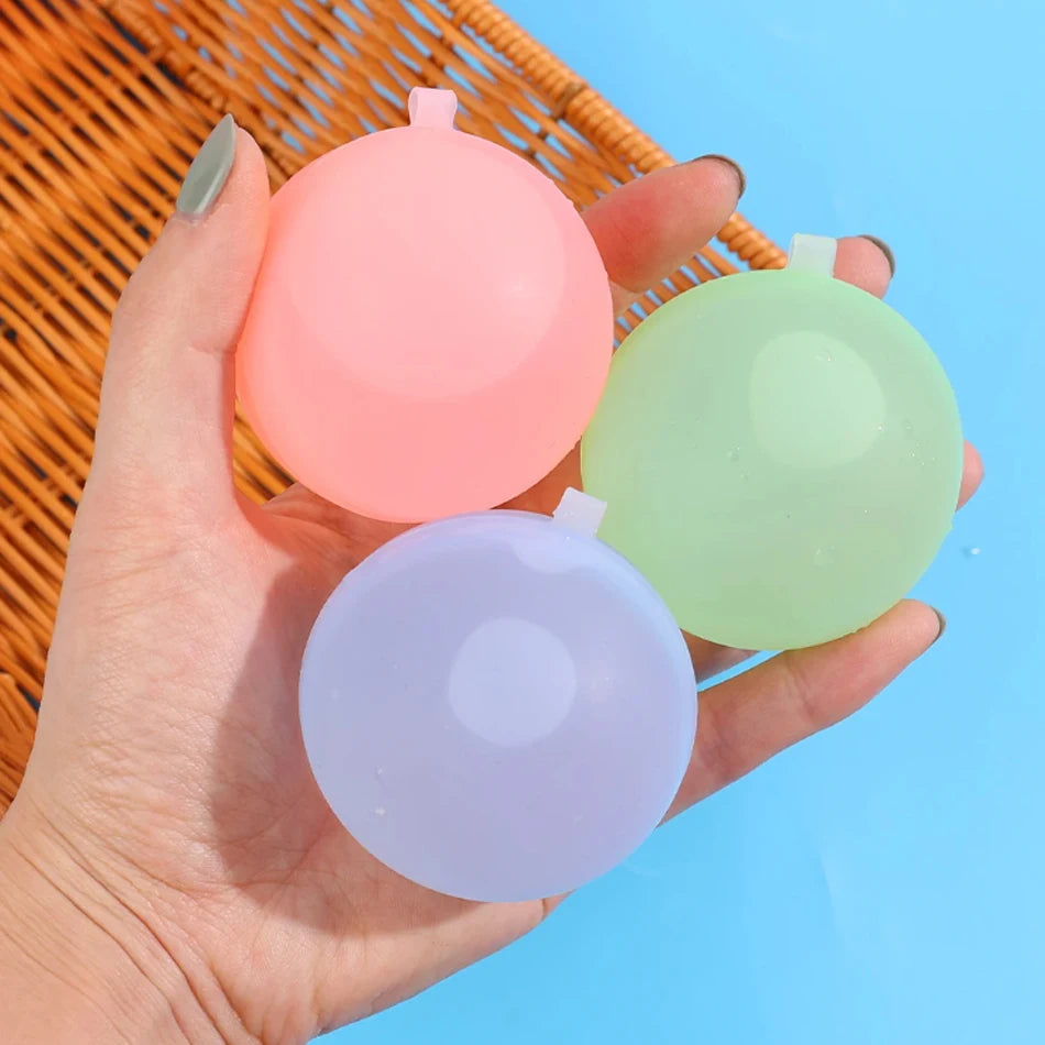 6-60PCS Reusable Silicone Water Balloons Fast Fill Auto Sealing Water Bombs Summer Outdoor Party Game Toys