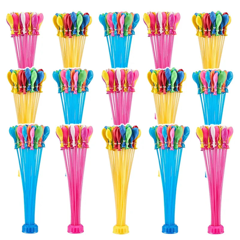 111 Pcs Quick Fill Water Balloons with Stand Easy Self-Sealing for Kids Adults, Summer Beach Pool Party Outdoor Toys