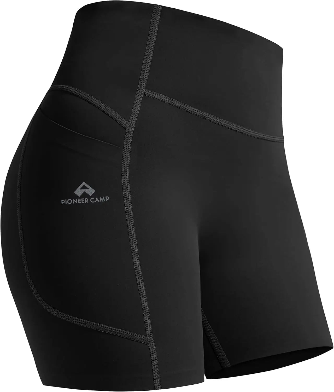 Pioneer Camp 5"/8" Biker Shorts for Women Seamless Tummy Control No Front Seam Yoga Workout Athletic Shorts with Pocket