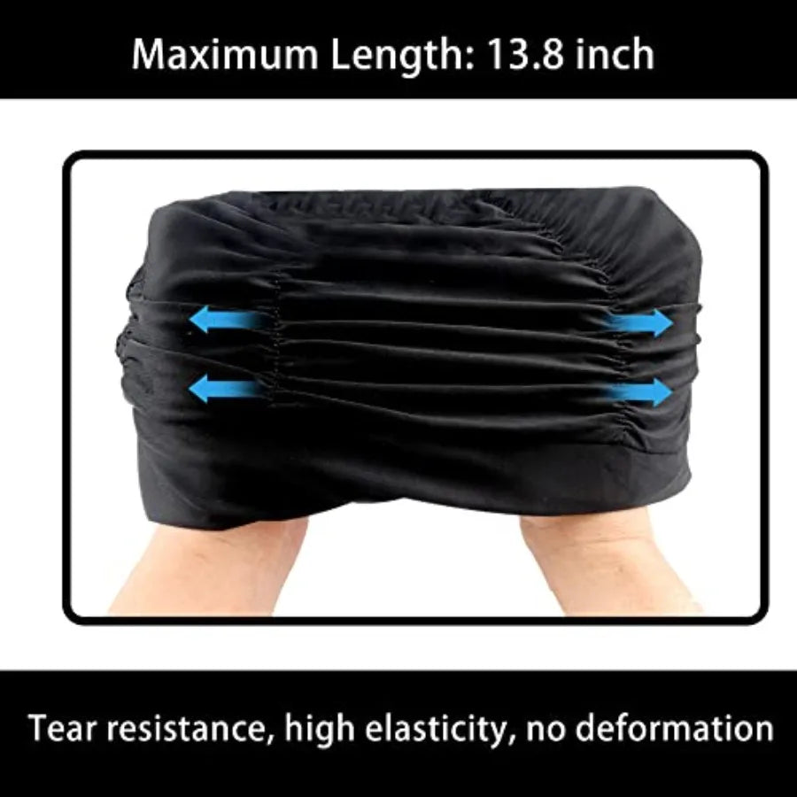 Swim Caps for Women Swimming, 1 Pcs Fabric Nylon Cloth Swim Cap, Comfort Pleated Swimming Cap for Long Hair, Not Waterproof Ela
