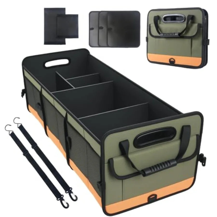 Trunk Organizer - 95L Large Capacity, Non-Slip Bottom, Waterproof, Portable Car Storage for SUV, Truck, Sedan