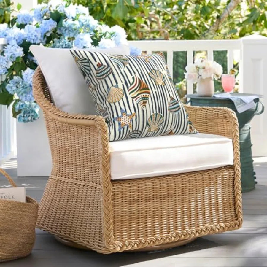 Pack of 2 Waterproof Patio Decorative Throw Pillow for Home, Sofa, Bench and Patio Furniture