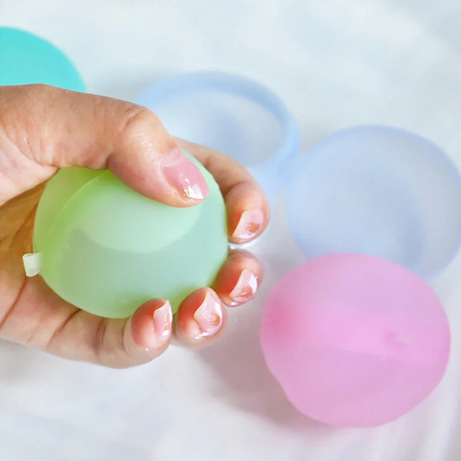 6-60PCS Reusable Silicone Water Balloons Fast Fill Auto Sealing Water Bombs Summer Outdoor Party Game Toys