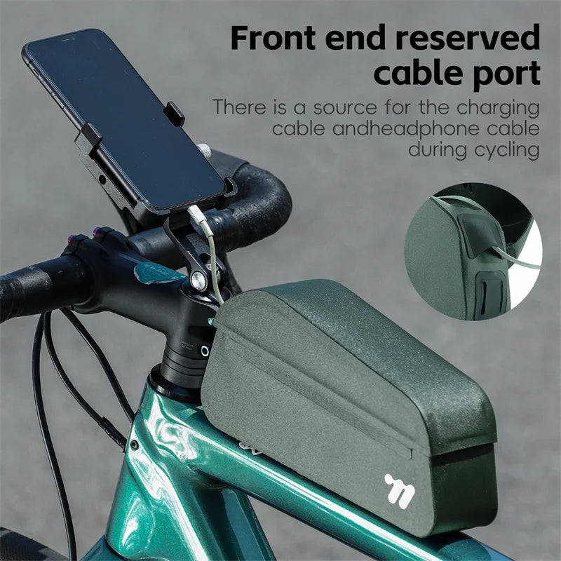 WEST BIKING Bicycle Magnetic Flip Cover Tube Bag Bicycle Tube Bag Convenient Hard Shell Waterproof MTB Road Accessories