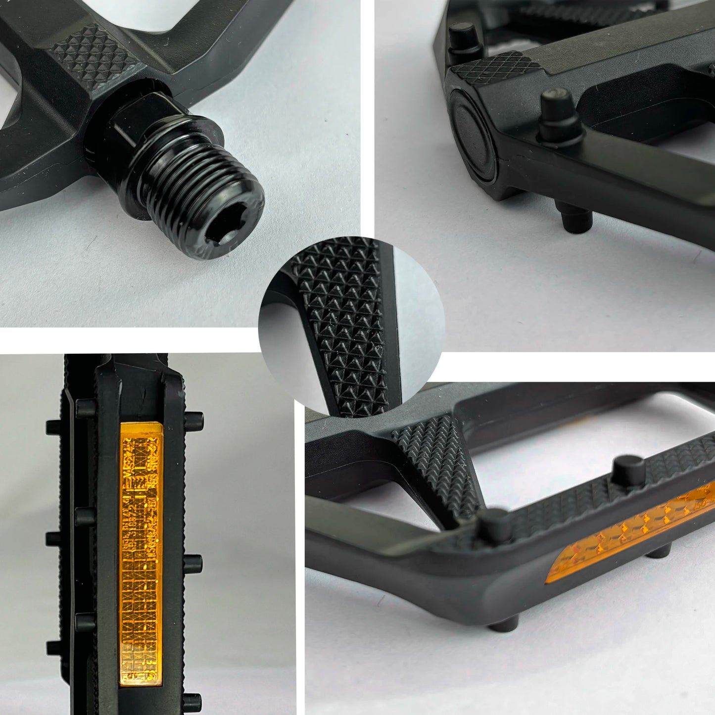 Gineyea Bike Pedals Flat, Lightweight Bearing Anti-slip Large Platform Road Bike MTB Bike Pedal Bicycle Accessories.