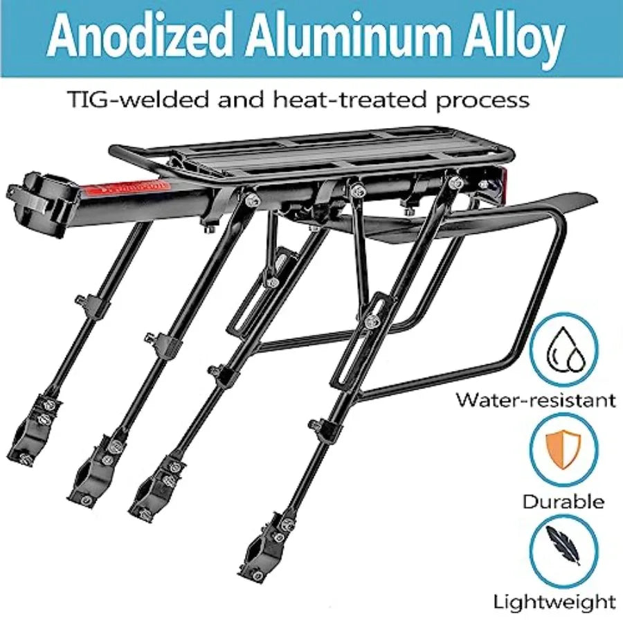 Quick Release Mountain Road Bicycle Rear Racks, Rear, 310 LB Capacity