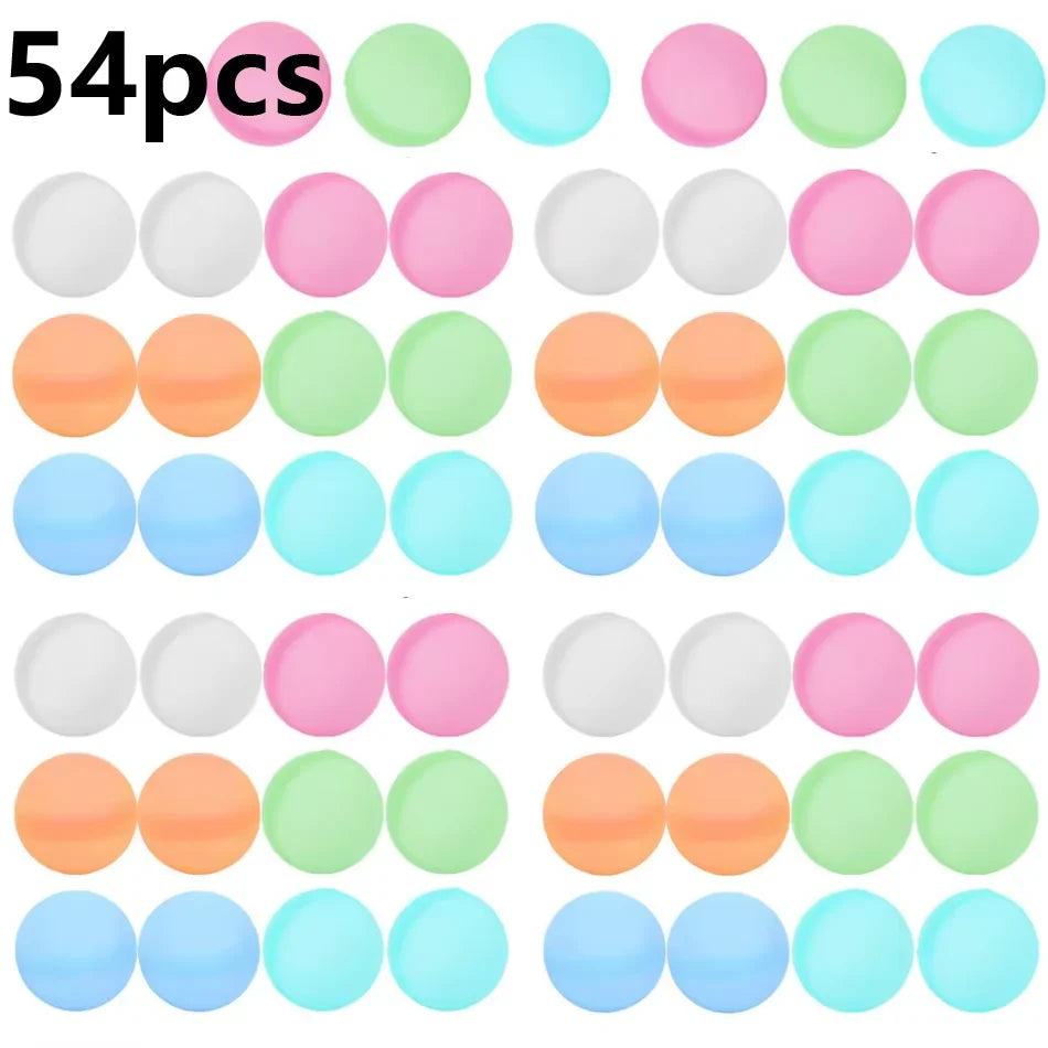 6-60PCS Reusable Silicone Water Balloons Fast Fill Auto Sealing Water Bombs Summer Outdoor Party Game Toys